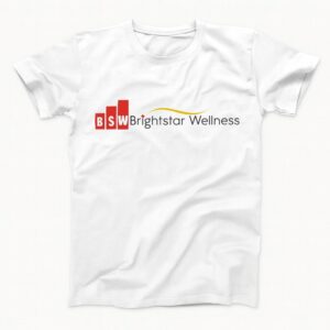 Brightstar-Wellness-White-T-Shirt-Front-View
